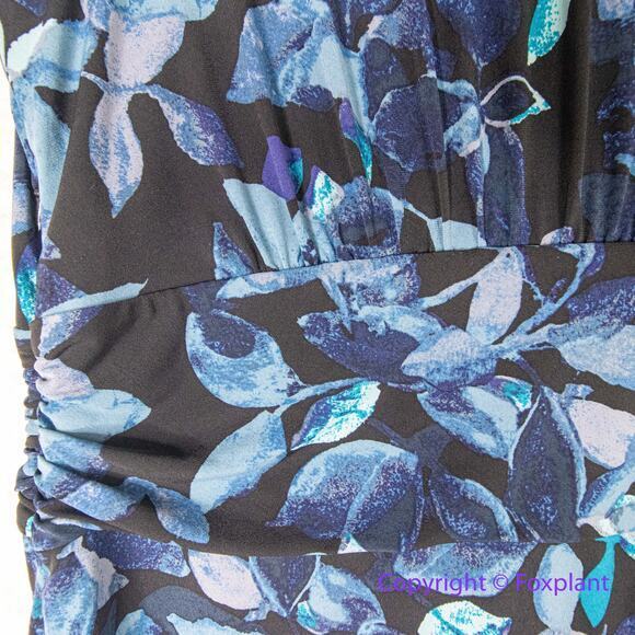 RACHEL Rachel Roy Sleeveless Printed Matte Jersey Dress in Teal Berry‎ Bush, 2X - Picture 11 of 13